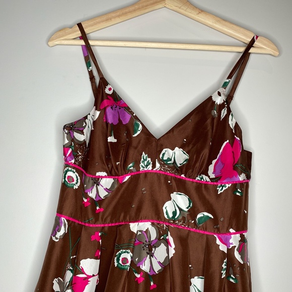 Vintage Guess 100% Silk Floral Mini Dress - Picture 3 of 6